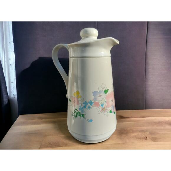 Retro Vintage 80's interpur Insulated carafe - floral - Picture 1 of 10